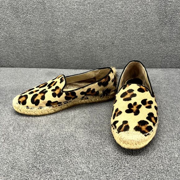 Andrea Barnes Espadrilles Flat Womens US 8.5 EU 39 Leopard Animal Print Shoes - Picture 10 of 12